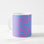 Wavy optical Illusion Pattern Koffiemok (Voorkant links)