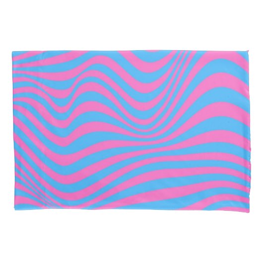 Wavy optical Illusion Pattern Kussensloop (Voorkant)