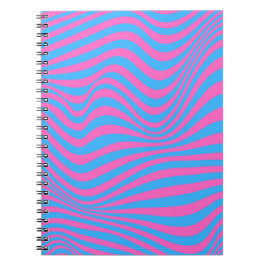 Wavy optical Illusion Pattern Notitieboek