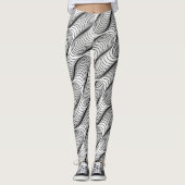 Wavy Optical Illusion Pattern | Seamless Abstract  Leggings (Voorkant)