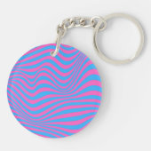 Wavy optical Illusion Pattern Sleutelhanger (Achterkant)