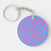 Wavy optical Illusion Pattern Sleutelhanger (Voorkant)
