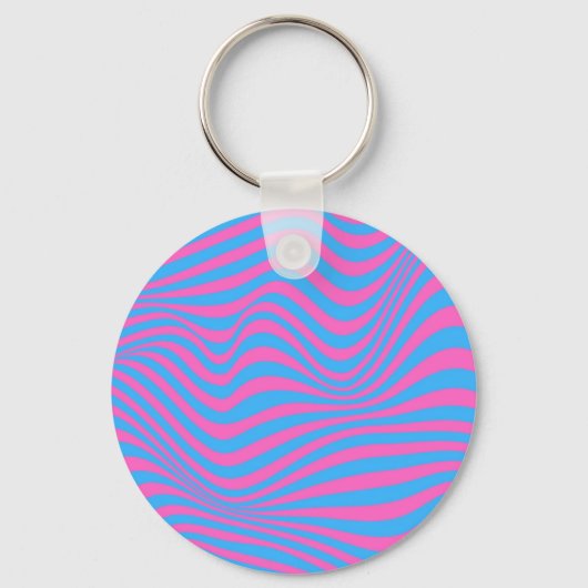 Wavy optical Illusion Pattern Sleutelhanger (Voorkant)