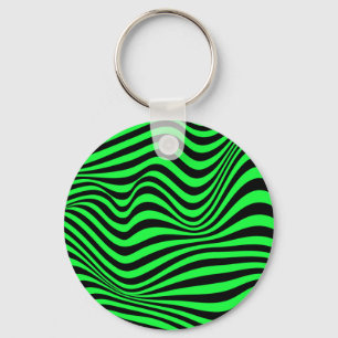 Wavy optical Illusion Pattern Sleutelhanger