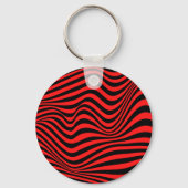 Wavy optical Illusion Pattern Sleutelhanger (Voorkant)