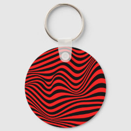 Wavy optical Illusion Pattern Sleutelhanger