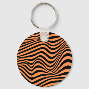 Wavy optical Illusion Pattern Sleutelhanger