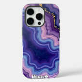 Wavy Paarse agaat met goudvlekken Case-Mate iPhone Case (Achterkant)