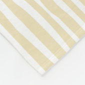 Wavy Painterly Stripes Marine en Crème Met Naam Fleece Deken (Hoek)