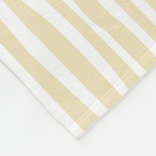 Wavy Painterly Stripes Marine en Crème Met Naam Fleece Deken (Hoek)