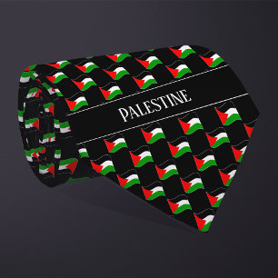 Wavy Palestina Vlag Patroon Stropdas