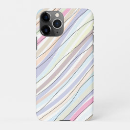Wavy Pastel Kleuren Ontwerp iPhone 11Pro Hoesje