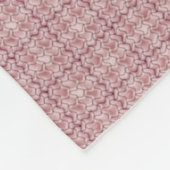 Wavy Patched Roos/Roos-Gold Plaids Fleece Deken (Hoek)