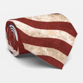Wavy Patriotic Pattern Mannen Necktie Stropdas (Opgerold)