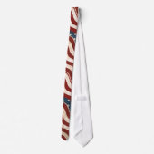 Wavy Patriotic Pattern Mannen Necktie Stropdas (Achterkant)