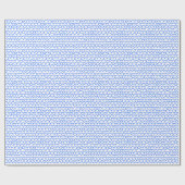 Wavy Pattern - Baby Blue op White Cadeaupapier (Vlak)
