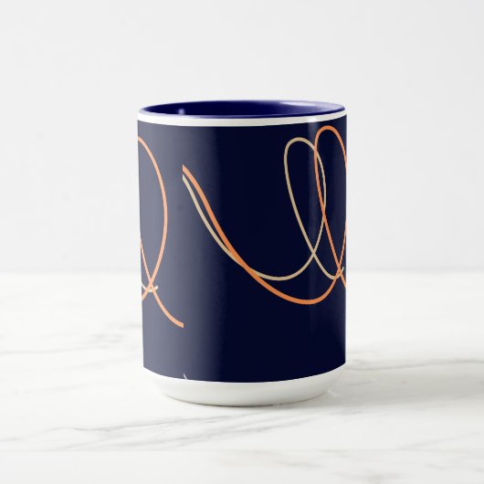 Wavy Pattern Mug Mok (Midden)