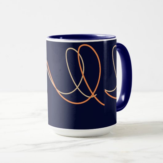 Wavy Pattern Mug Mok (Voorkant rechts)