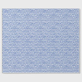 Wavy Pattern - Navy Blue op White Cadeaupapier (Vlak)