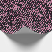 Wavy Pattern - Roze op Black Cadeaupapier (Hoek)