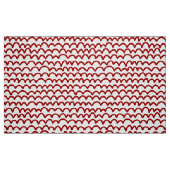 Wavy Pattern - Ruby Red on White Stof (Fat Quarter)