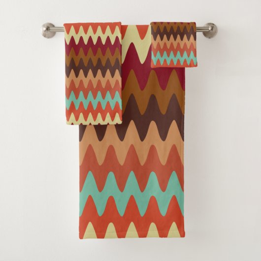 Wavy Pattern Sedona Southwest Bad Handdoek (Insitu)