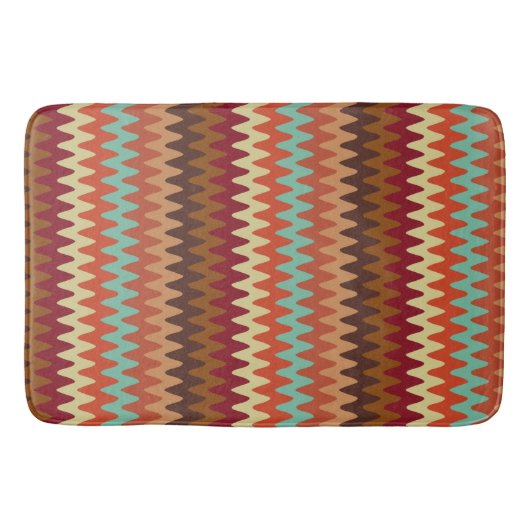 Wavy Pattern Sedona Southwest Bath Mat (Voorkant)