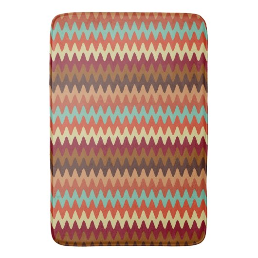 Wavy Pattern Sedona Southwest Bath Mat (Voorkant Verticaal)