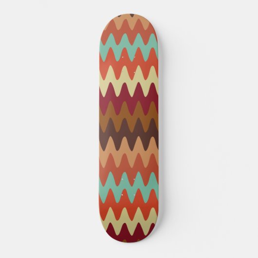 Wavy Pattern Sedona Southwest Persoonlijk Skateboard (Voorkant)