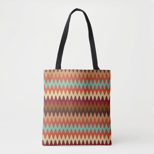 Wavy Pattern Sedona Southwest Tote Bag (Voorkant)