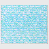 Wavy Pattern - Sky Blue op White Cadeaupapier (Vlak)