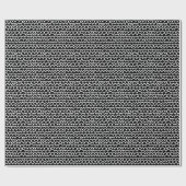 Wavy Pattern - White on Black Cadeaupapier (Vlak)