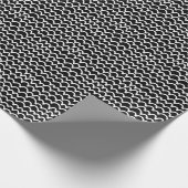 Wavy Pattern - White on Black Cadeaupapier (Hoek)