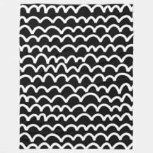 Wavy Pattern - White on Black