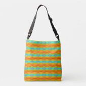 Wavy Patterned Rainbow Colored Crossbody Bag Tas (Achterkant)