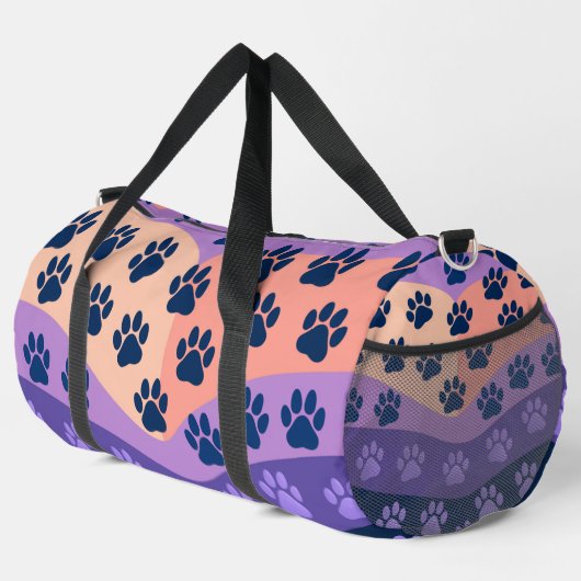 Wavy Paw Print Pet Travel Carrier Plunjezak (Rechterhoek)