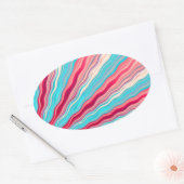 Wavy Perspective Ovale Sticker (Envelop)