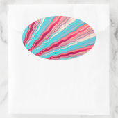 Wavy Perspective Ovale Sticker (Tas)