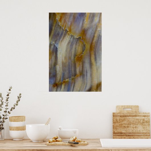 Wavy Petrified Wood Poster (Keuken)