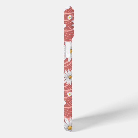 Wavy Pink Daisies Case-Mate iPhone Case (Achterkant / Rechts)