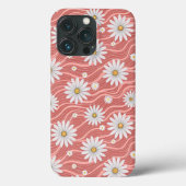Wavy Pink Daisies Case-Mate iPhone Case (Achterkant)
