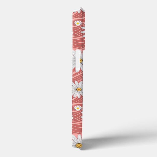 Wavy Pink Daisies Case-Mate iPhone Case (Achterkant / Rechts)