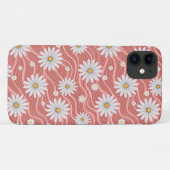 Wavy Pink Daisies Case-Mate iPhone Case (Achterkant (horizontaal))