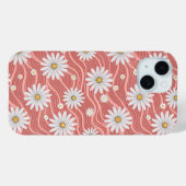Wavy Pink Daisies Case-Mate iPhone Case (Achterkant (horizontaal))