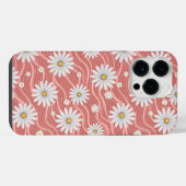 Wavy Pink Daisies iPhone Hoesje (Achterkant horizontaal)