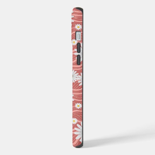 Wavy Pink Daisies iPhone Hoesje (Linkerkant)