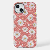 Wavy Pink Daisies iPhone Hoesje (Achterkant)