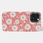 Wavy Pink Daisies iPhone Hoesje (Achterkant horizontaal)
