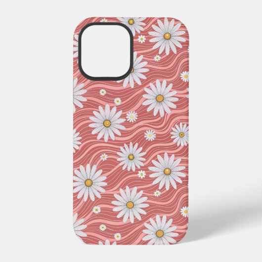 Wavy Pink Daisies iPhone Hoesje (Achterkant)