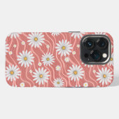 Wavy Pink Daisies iPhone Hoesje (Achterkant horizontaal)